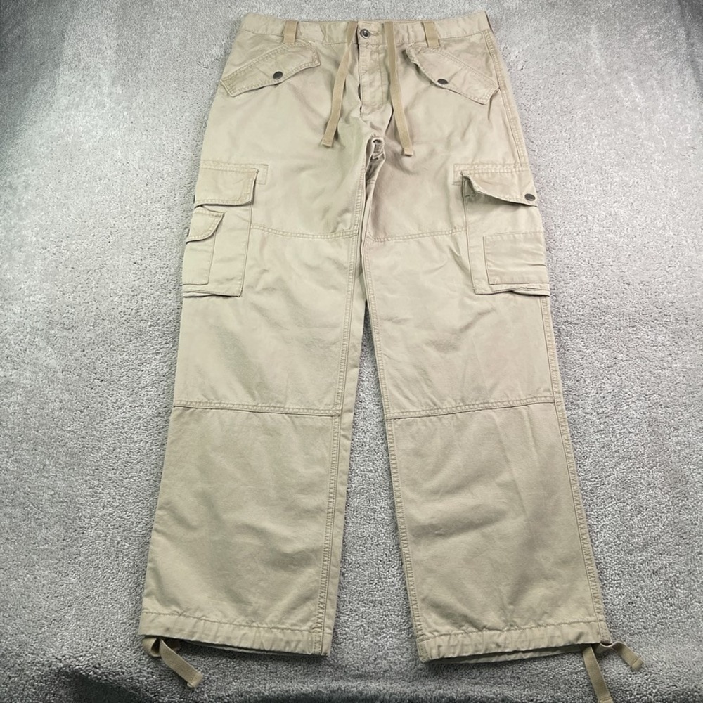 Old‎ Navy Pants Mens 36x34 Tan Khaki Cargo Cotton Baggy Utility Military Skater
